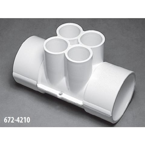 2" SLIP x 2" SLIP x (4) 3/4" SLIP Manifold