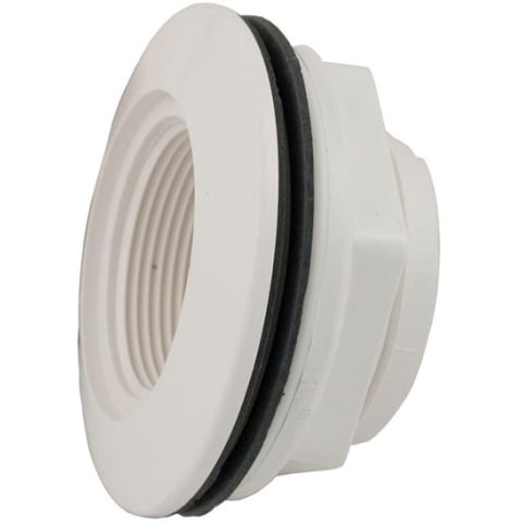 Return Fitting, 1-1/2"FPT x 1-1/2"SLIP w/ Nut, White