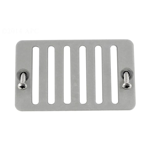 2"x4" Gutter Drain Grate w/ Screws, Gray
