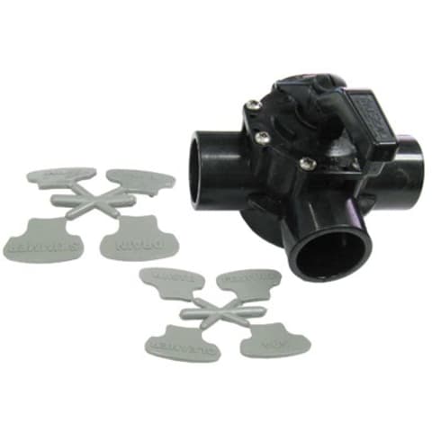 3 Port Diverter Valve, 1-1/2" SLIP x 2" SPG CPVC