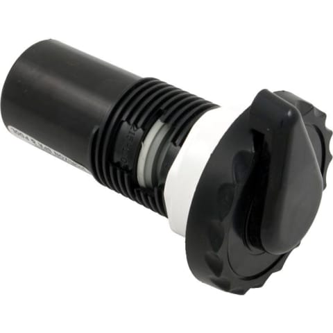 1" Top Access Silent Air Control Scalloped, Black