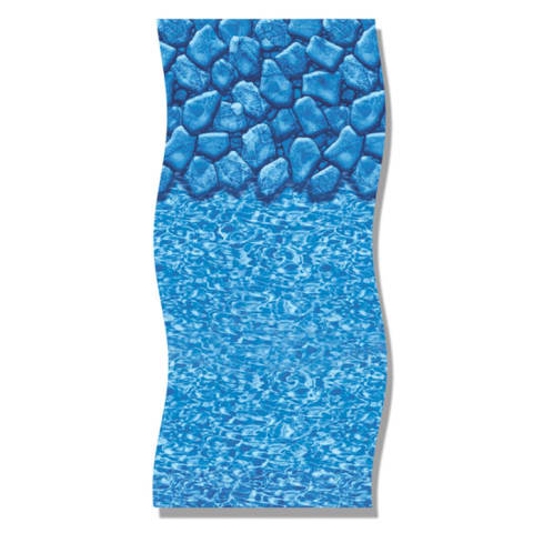 15'x30' Oval Solid Boulder Swirl 20 Gauge Overlap Liner, 48" / 52"