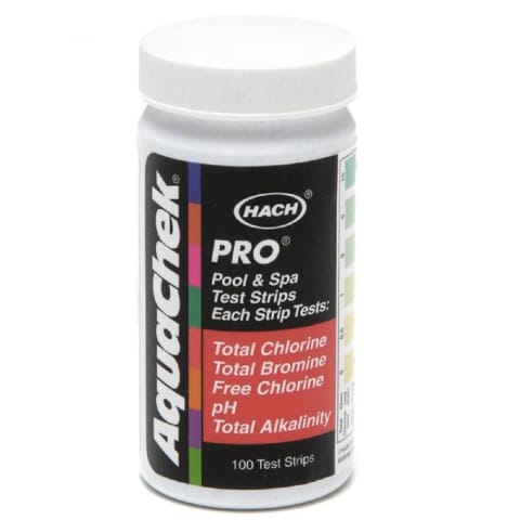 Pro 5-Way Pool and Spa Test Strips for pH, Total Chlorine, Free Chlorine, Bromine, Alkalinity - 100 Strip Bottle