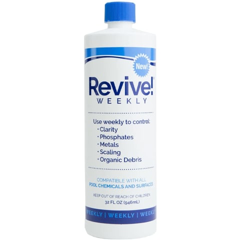 Revive! Weekly Swimming Pool Clarifier, Phosphate, Metal, and Scale Removal, 32 Ounce