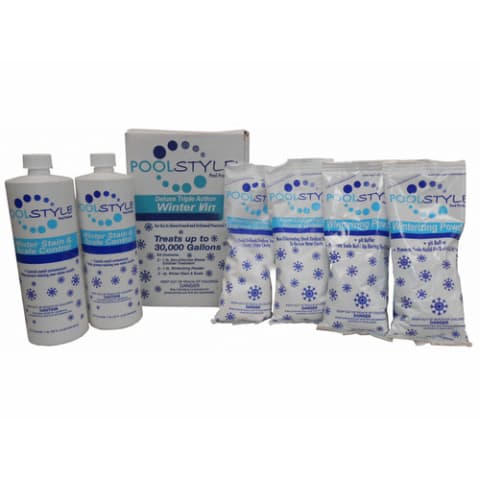 Deluxe Triple Action Chemical Winter Closing Kit for up-to 30K Gallon Pools