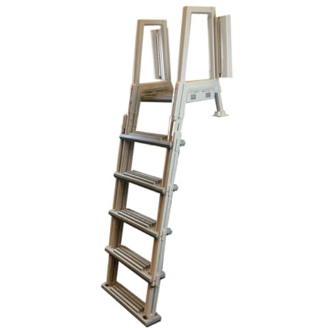 Ground-to-Step Entry Above Ground Pool Ladder For Use with Step-1X