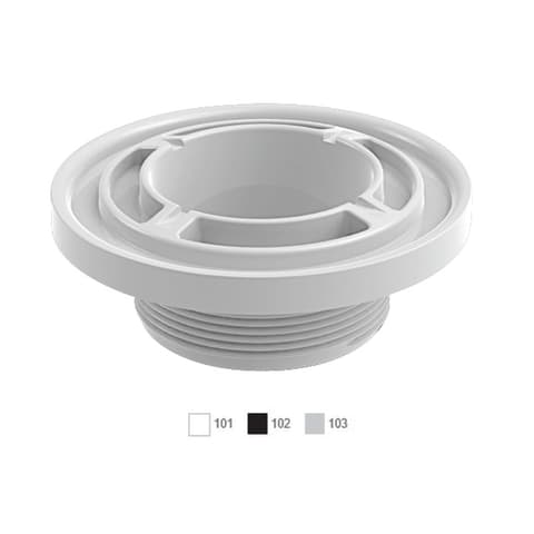 AquaThunder Spa Jet Fitting with Flange, White