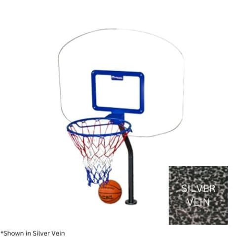 Heavy Duty Basketball Set Silver Vein Frame