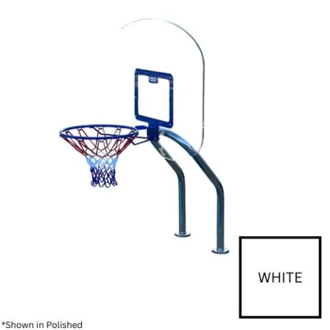 X2 Basketball, 17.5" Anchor Spacing White Frame