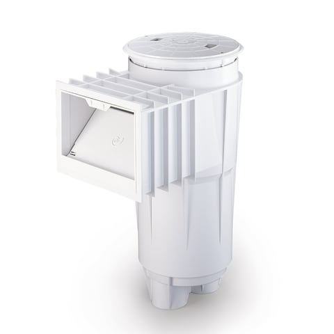 2" Bermuda Skimmer Slip Port ABS; White