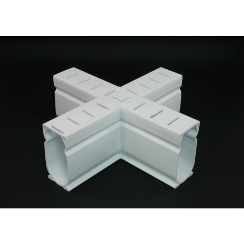 Stegmeier Dxw Pvc Flat Top Deck Drain Cross X Fitting, White