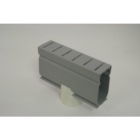 Stegmeier Ddag Pvc Flat Top Deck Drain Down Adapter Fitting, Grey