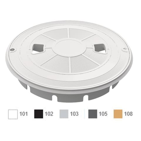 9-7/8" Round Skimmer Lid and Collar, Light Gray