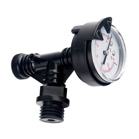 Air Relief Tee Valve with Gauge For Clean and Clear Plus