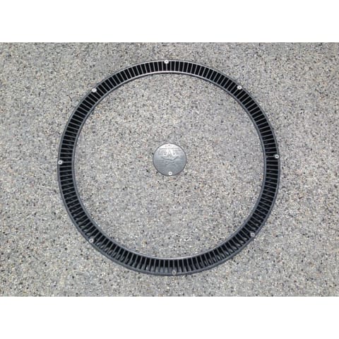 20" Full Circle Drain Cover, White