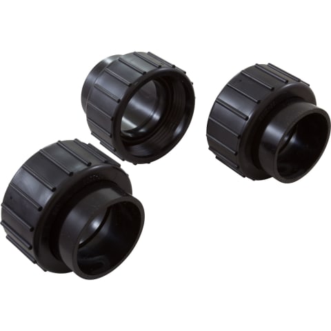 1.5" Black 3 Piece Union Kit