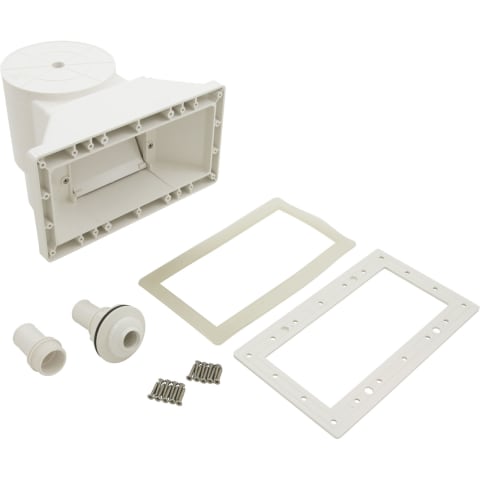 1-1/2" FPT White Flo-Pro II Wide-Mouth Short Throat Above-Ground Skimmer