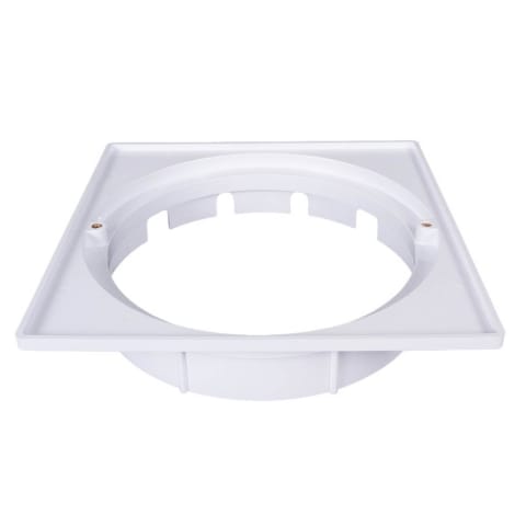 Square Lid and Collar Assy, White