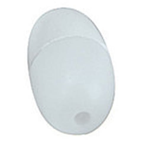 3'' x 5'' Polyethylene Solid White Oval Float for 1/2'' Rope