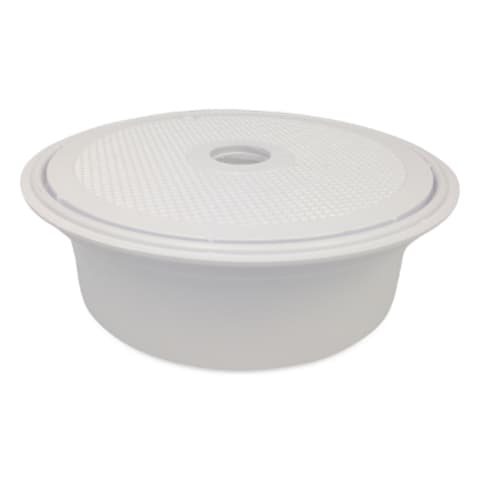 6" White ABS Valve Lid and Deck Ring