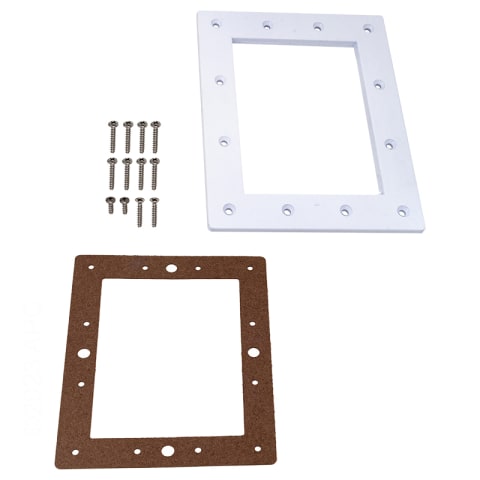 White Bermuda Gunite Skimmers Standard Throat Face Plate Kit