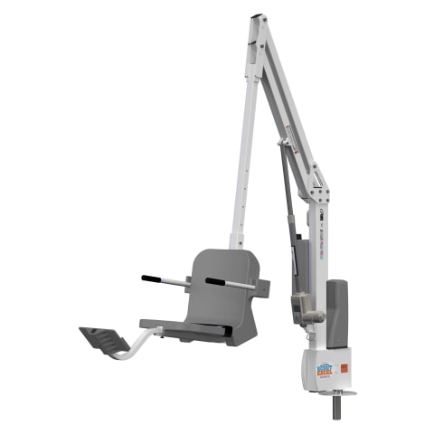 375 lbs Capacity Scout Excel White Pool Lift with Gray Seat without Anchor, F-SCTXL-G