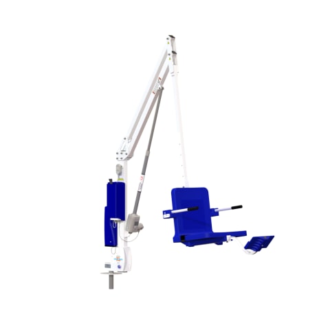 White/Blue Revolution Xl Deep Draft Pool Lift Without Anchor; 400 Lb Capacity, F-REVXL-DD