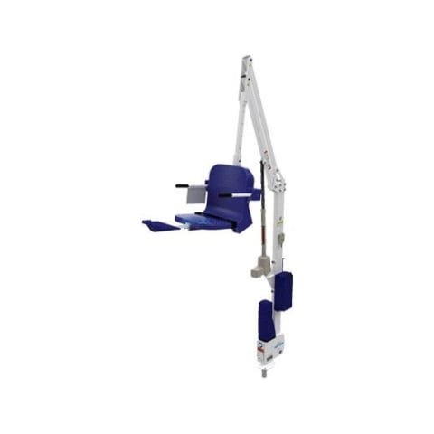 Neptune Pool Lift, No Anchor, White Powder Coat with Grey Seat, F-NPTN-G