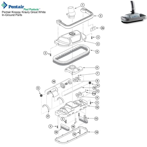 Sta-Rite Great White GW9500 Pool Cleaner Parts