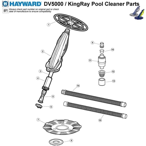 Hayward DV5000 / KingRay Pool Cleaner Parts