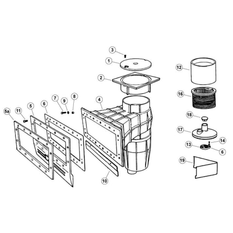Jacuzzi WL, WC, WB Series Skimmers Parts