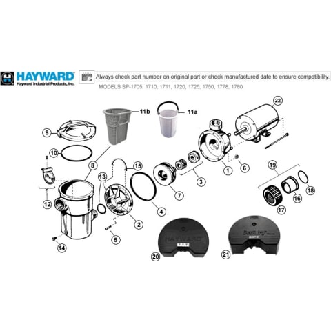 Hayward Power-Flo II & III 1700 & 1700UN Series Pump Parts