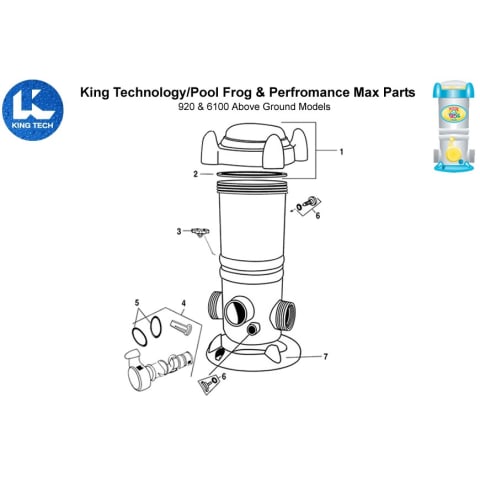 King Technology/Pool Frog & Perfromance Max Parts: 920 & 6100 Above Ground Models