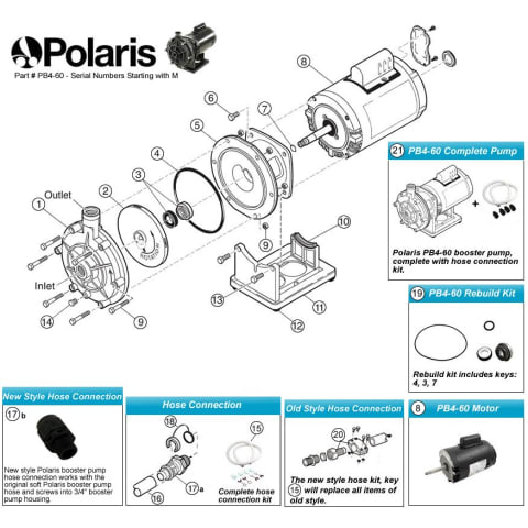 Polaris PB4-60 Booster Pump Parts