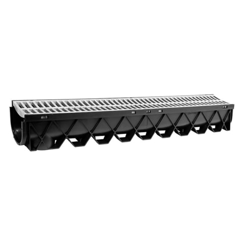 5" Deep Gray Grate Channel Drain