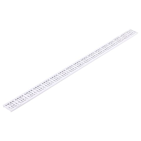 3' White Square Deco Slim Channel Grate