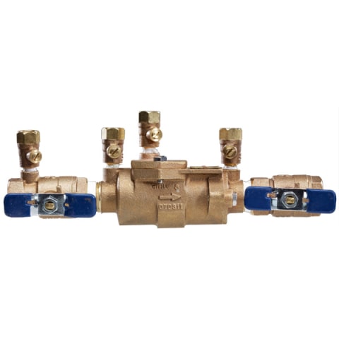 LF850-QT 1 1/2 In Lead Free Bronze Double Check Valve Backflow Preventer Assembly