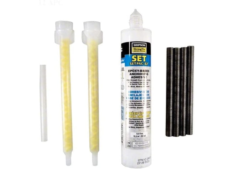 Epoxy Kit With (4) 1/2 Inch Mounting Bolts for Cantilever Diving Board