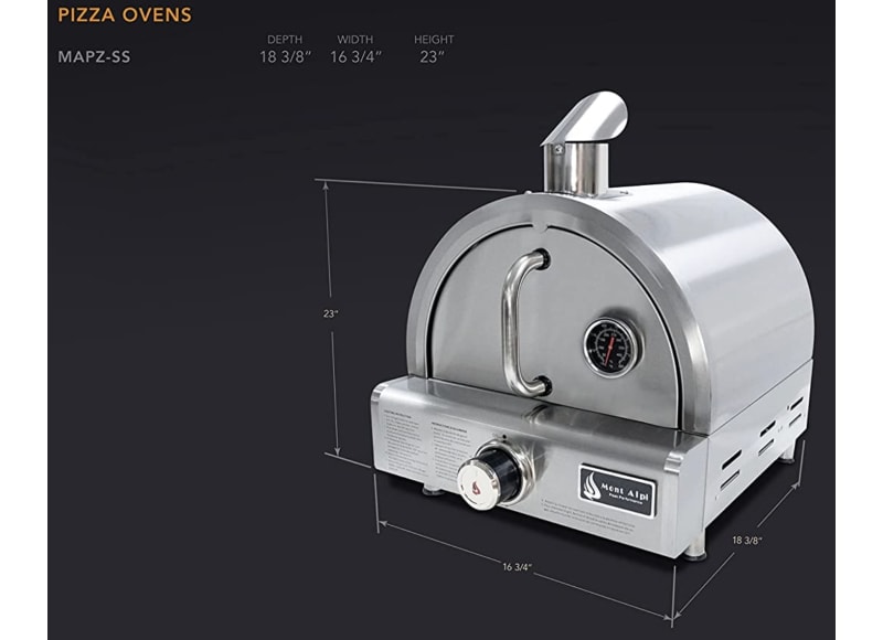 Stainless Steel Countertop Propane Pizza Oven