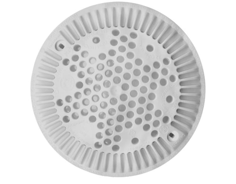 8" White Machined VGB Drain Cover White