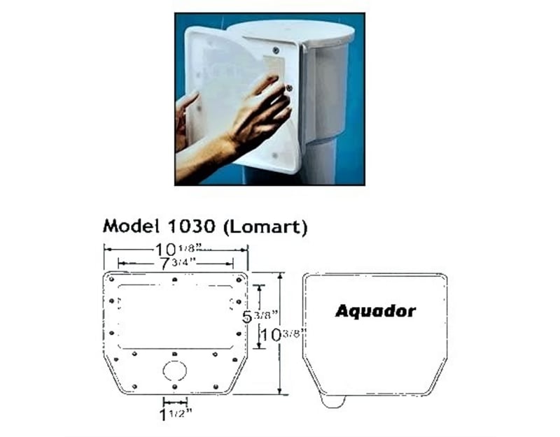 1030 Skimmer Face Plate & Cover for Winterizing Swimming Pools Fits