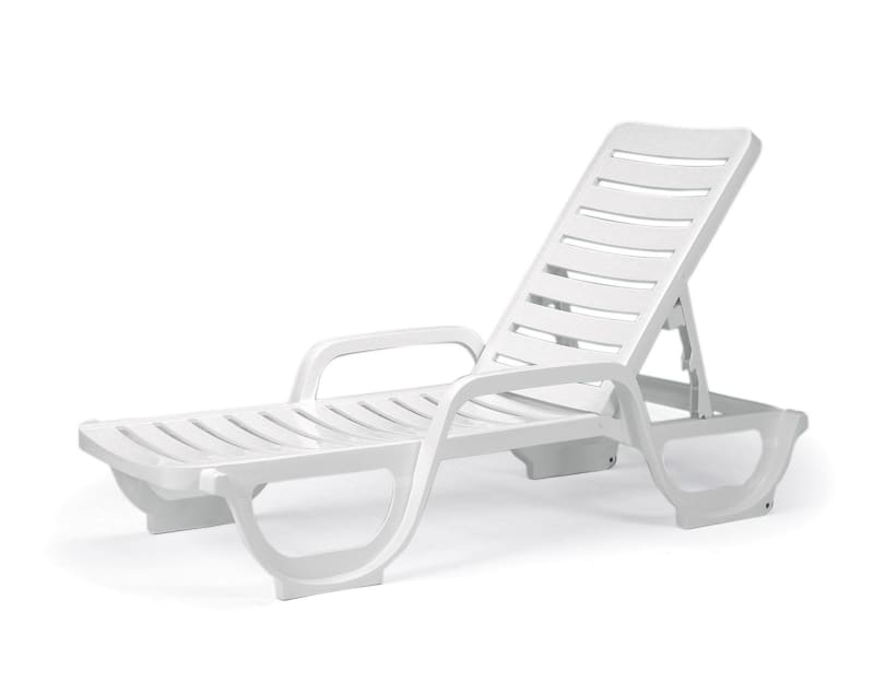 White Resin Lounge Chairs Grosfillex Chaise Lounges