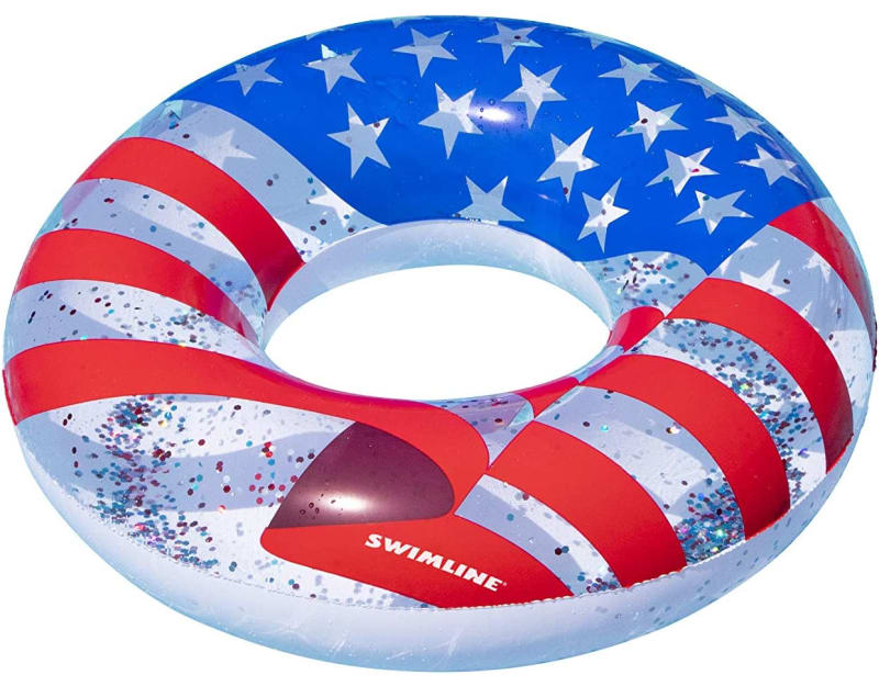 Americana Glitter Inflatable Pool Ring