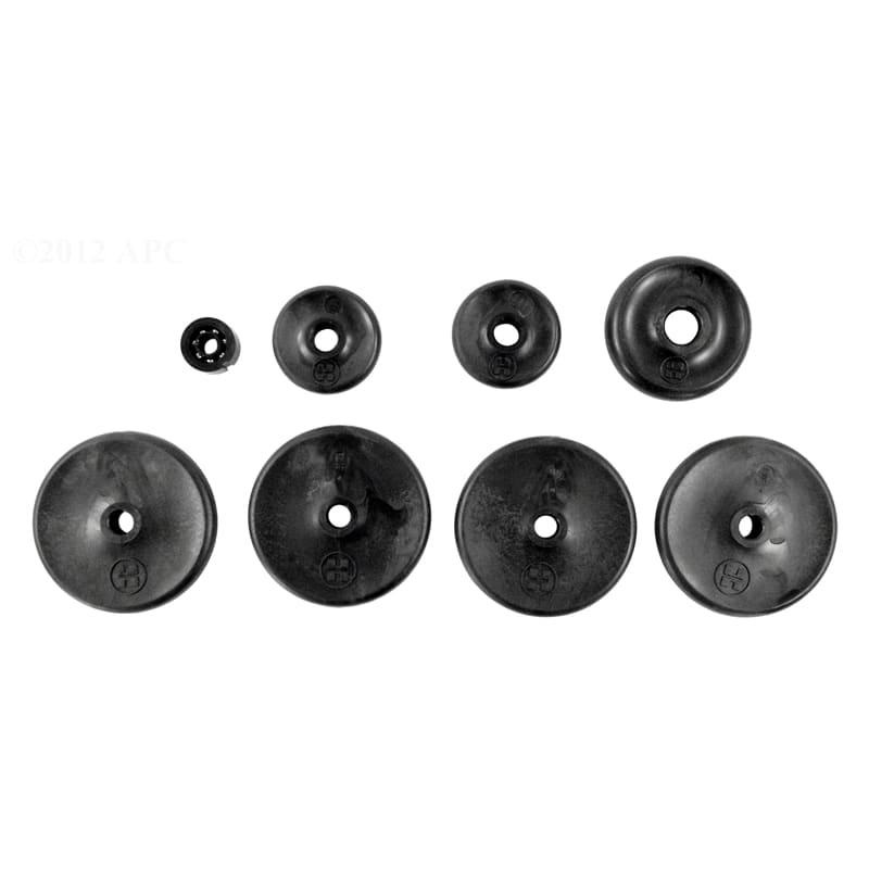 Soft Rollers (7-Pack w/ Bearings), Black