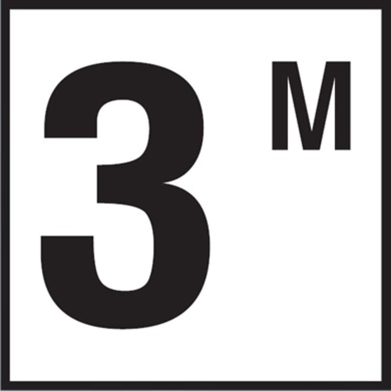 3 with M 6x6 Tile, 4" Numbers, Non-Skid (Deck), Depth Marker