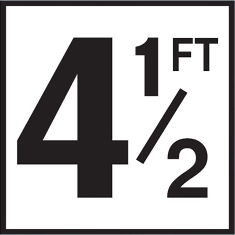 4-1/2 with FT 6x6 Tile, 4" Numbers, Smooth (Waterline), Depth Marker