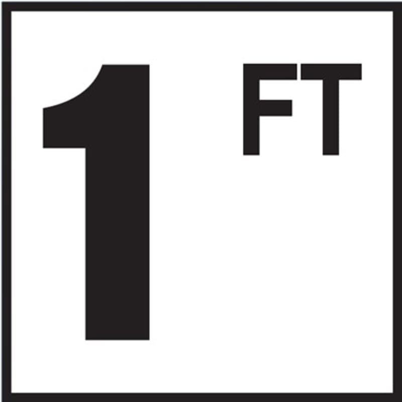 1 with FT 6x6 Tile, 4" Numbers, Non-Skid (Deck), Depth Marker