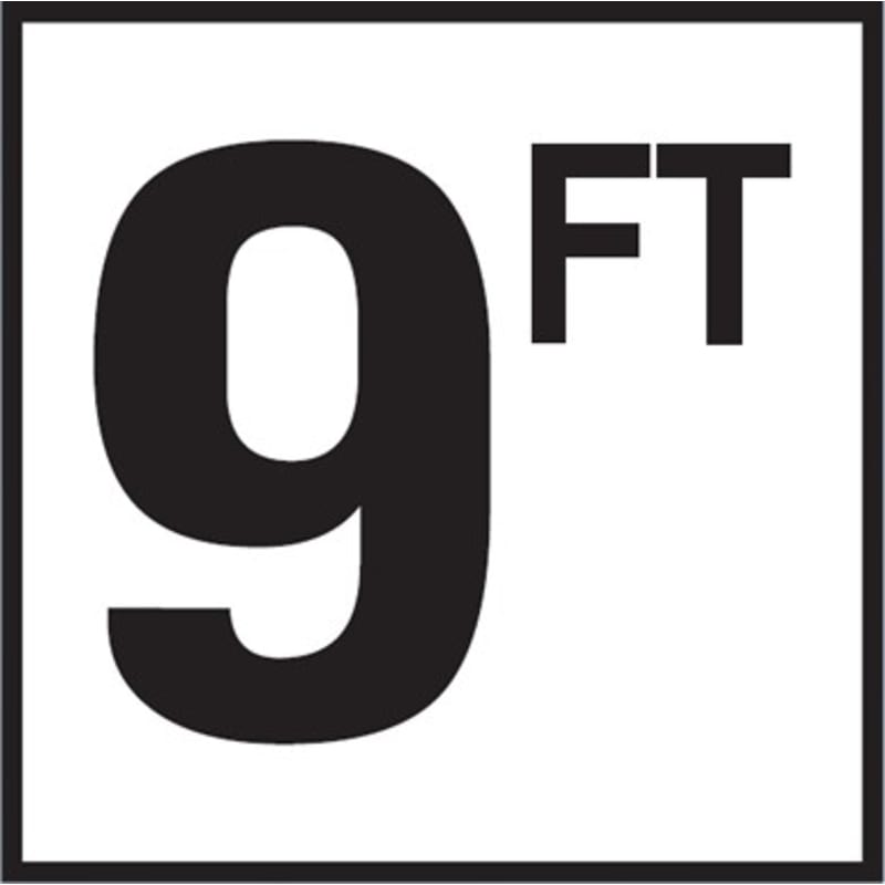 9 with FT 6x6 Tile, 4" Numbers, Non-Skid (Deck), Depth Marker