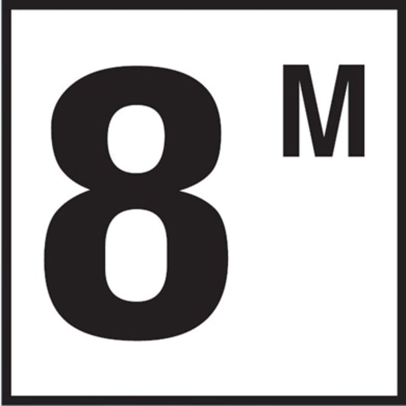 8 with M 6x6 Tile, 4" Numbers, Non-Skid (Deck), Depth Marker