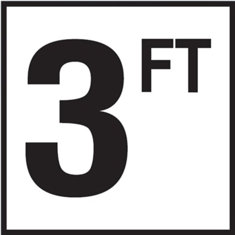 3 with FT 6x6 Tile, 4" Numbers, Smooth (Waterline), Depth Marker
